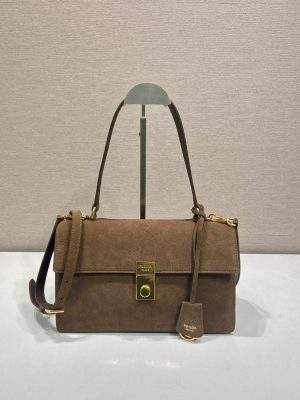 Buy Prada Soft Sound Medium Suede Replica Shoulder Bag