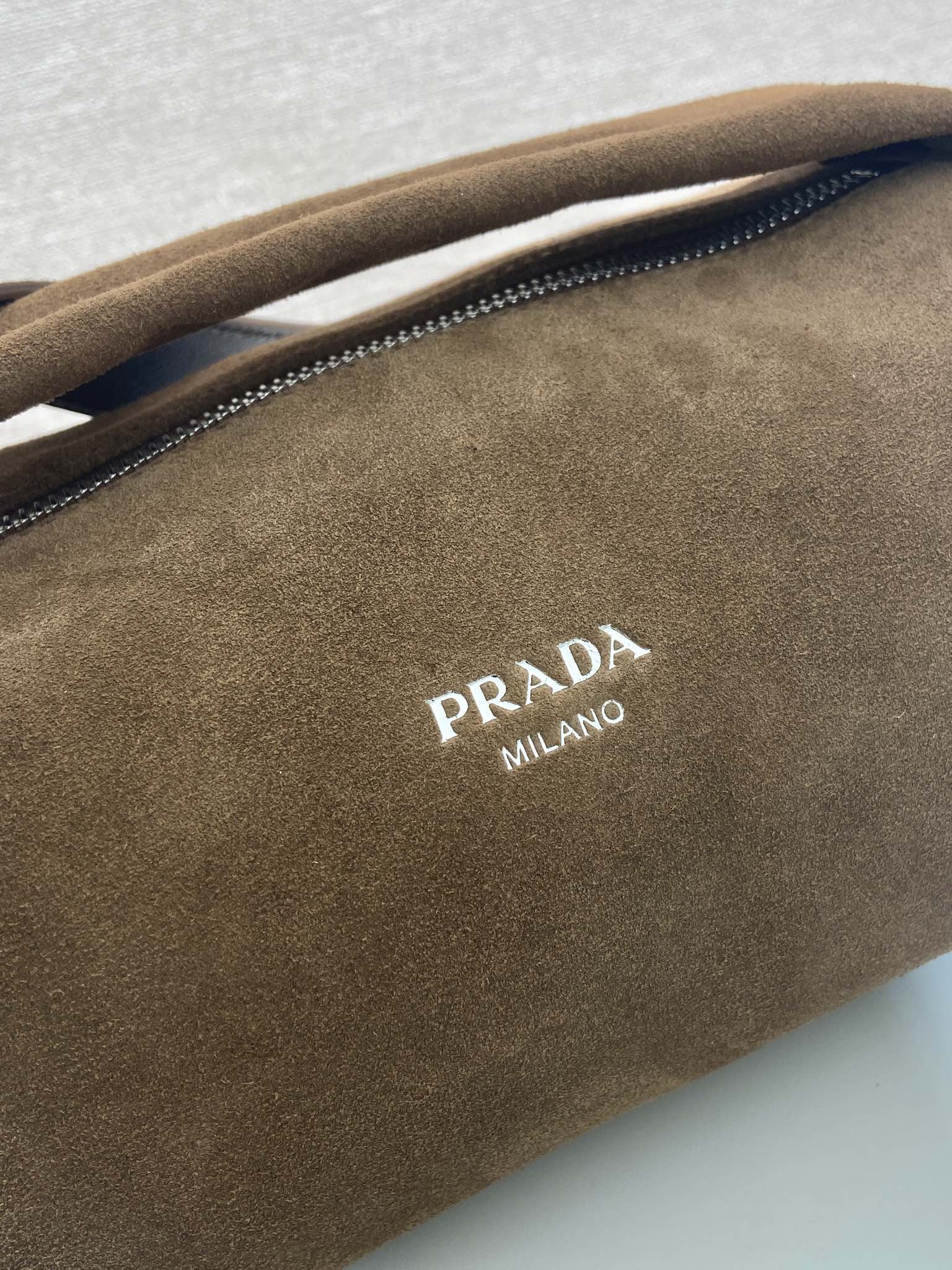 Premium Prada Suede Leather Replica Shoulder Bag - Image 8