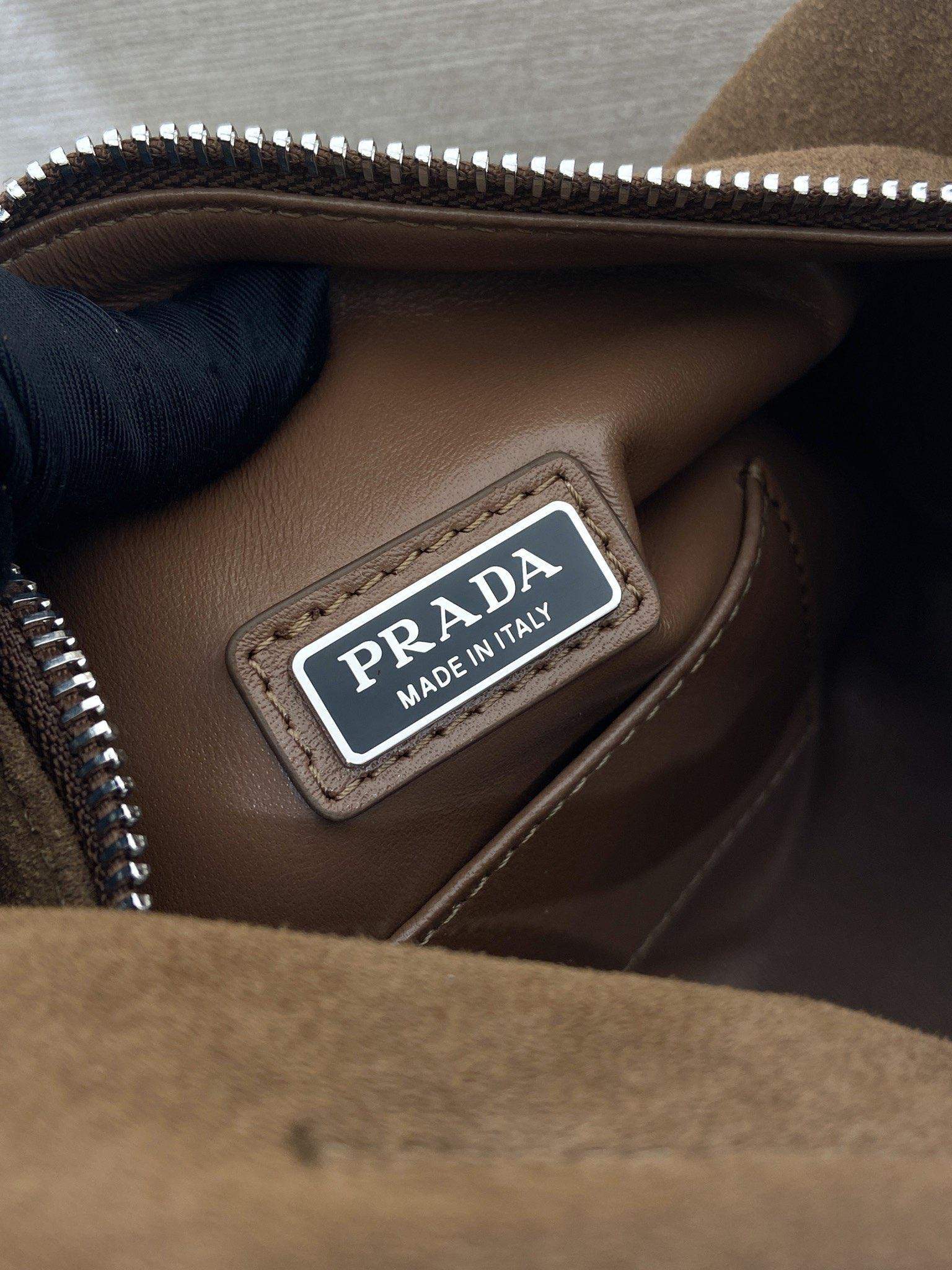 Premium Prada Suede Leather Replica Shoulder Bag - Image 9