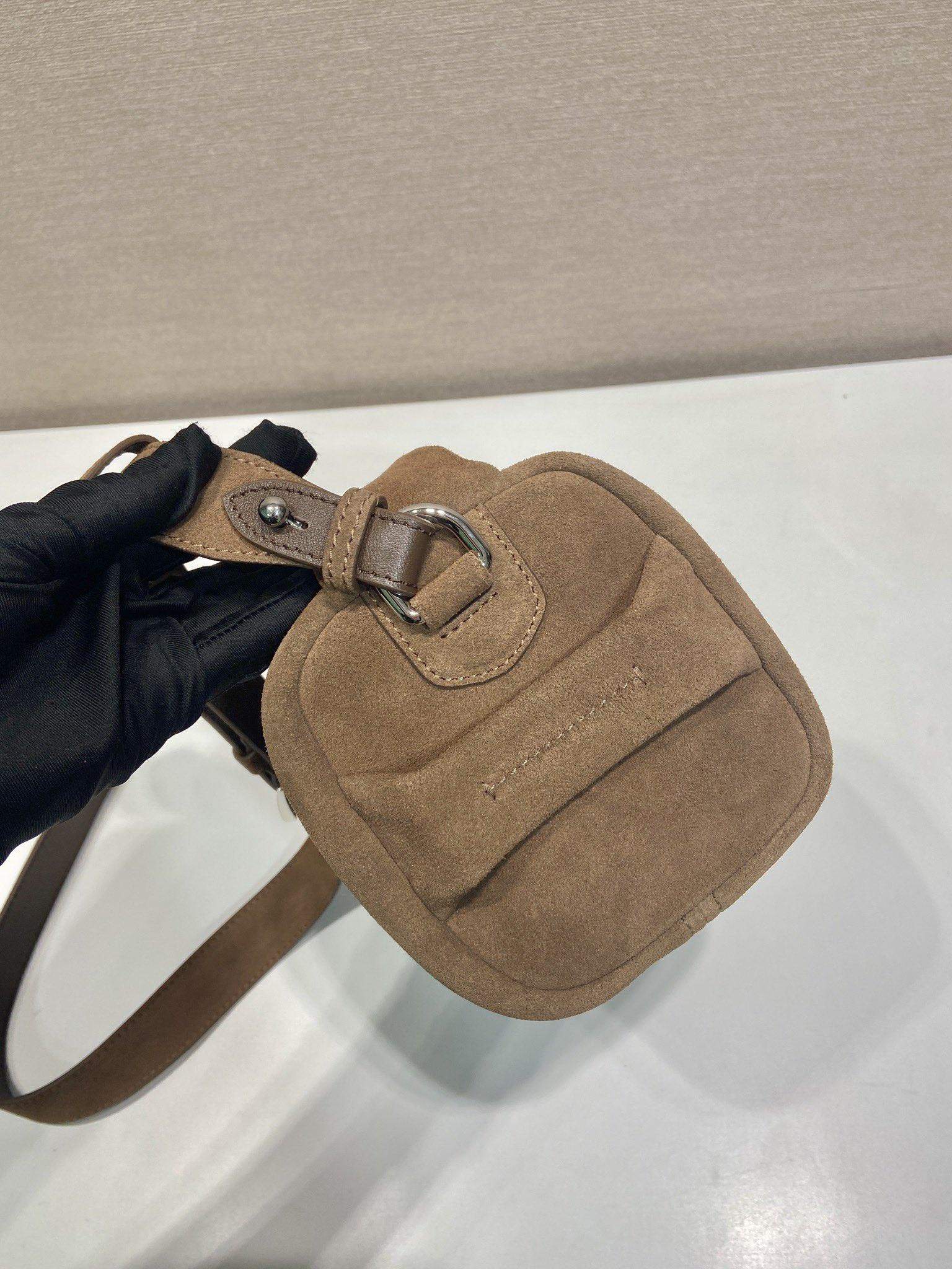 Premium Prada Suede Leather Replica Shoulder Bag - Image 6