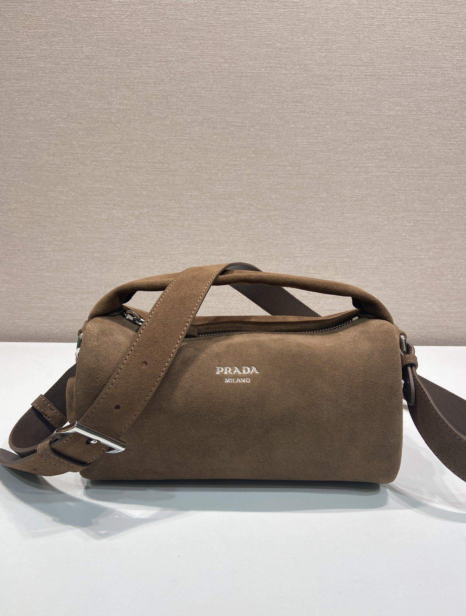 Premium Prada Suede Leather Replica Shoulder Bag