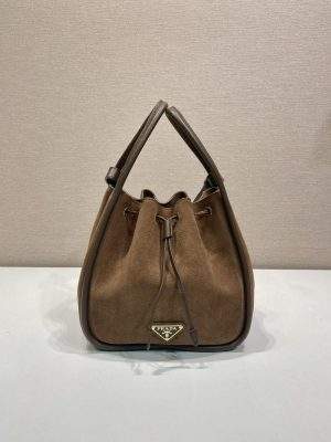 Premium Prada Darling Suede Mini Replica Bucket Bag