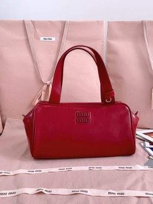 Luxury Miu Miu Leather Replica Top-Handle Bag
