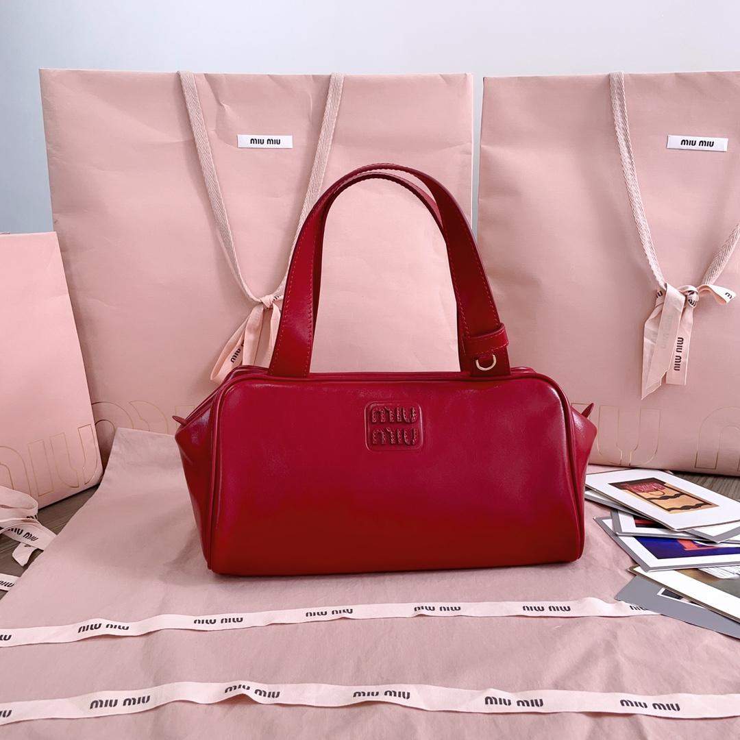 Luxury Miu Miu Leather Replica Top-Handle Bag