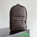 Luxury Bottega Veneta Intrecciato Replica Backpack - Dark Brown