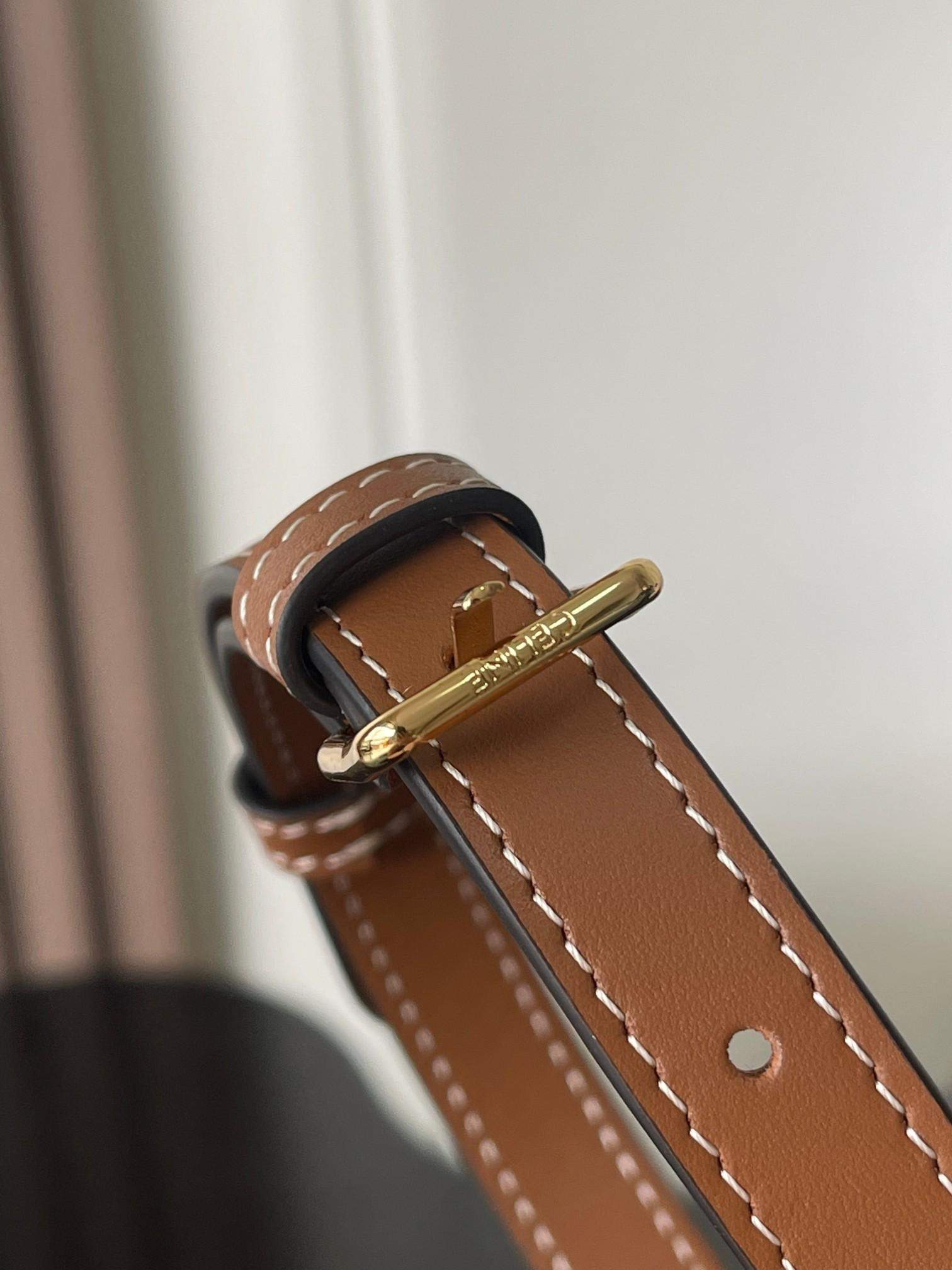 Best Celine Folco Replica Shoulder Bag In Triomphe Canvas And Calfskin - Image 7