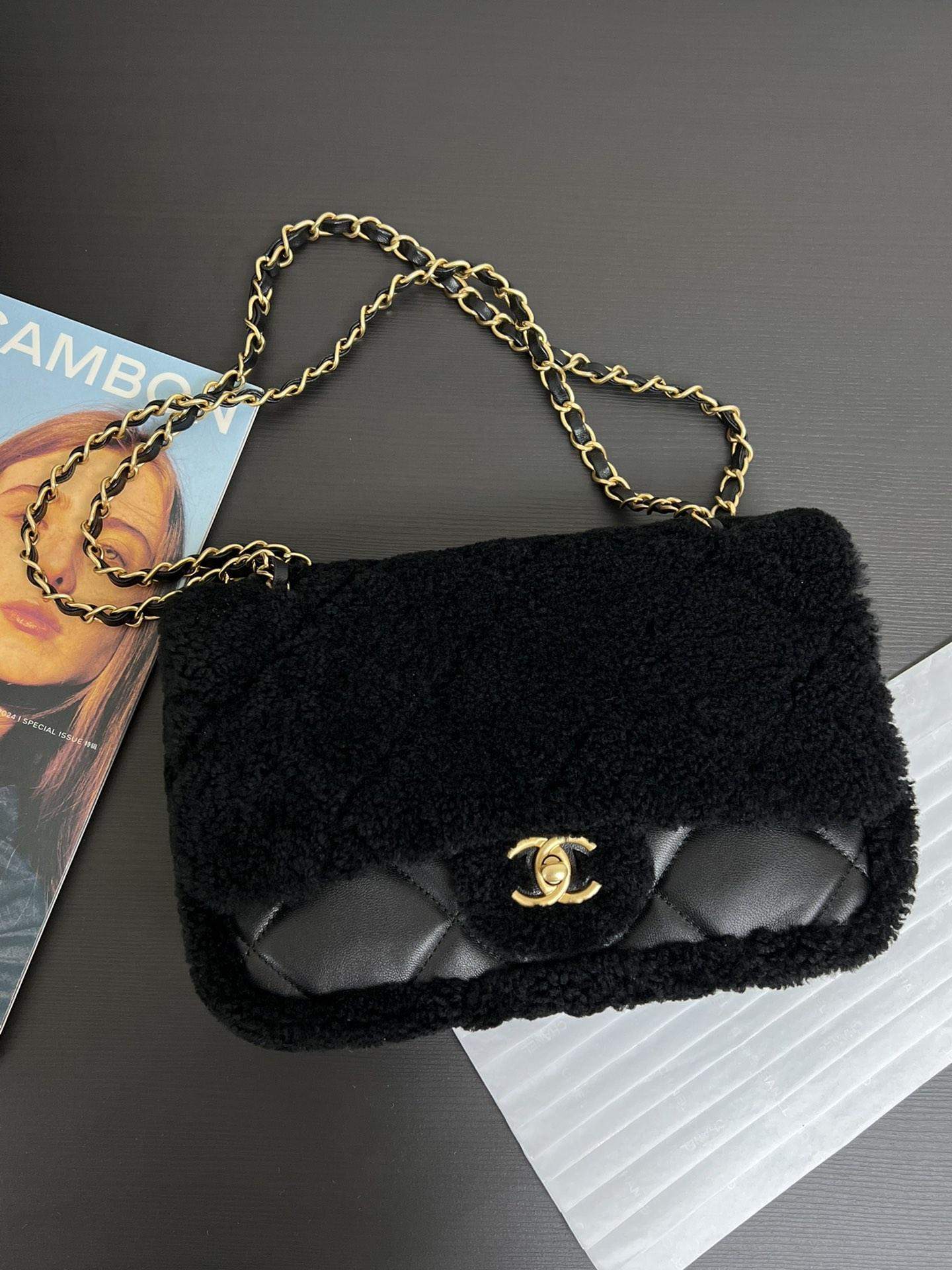 High Quality Shearling Replica Flap Bag