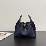 Copy Grained Calfskin 25 Small Replica Handbag - Navy Blue