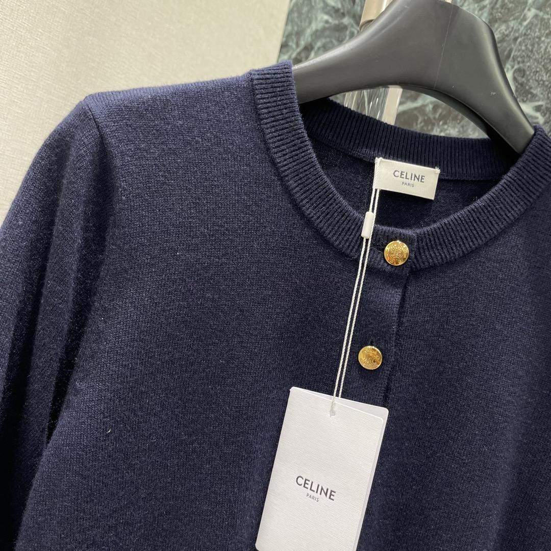 Elite Celine Crew Neck Replica Sweater In Fine Wool - Image 4