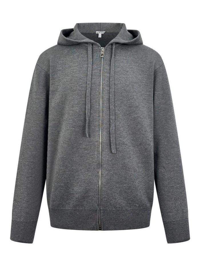 Luxury Loewe Anagram Zip-Up Replica Hoodie In Wool