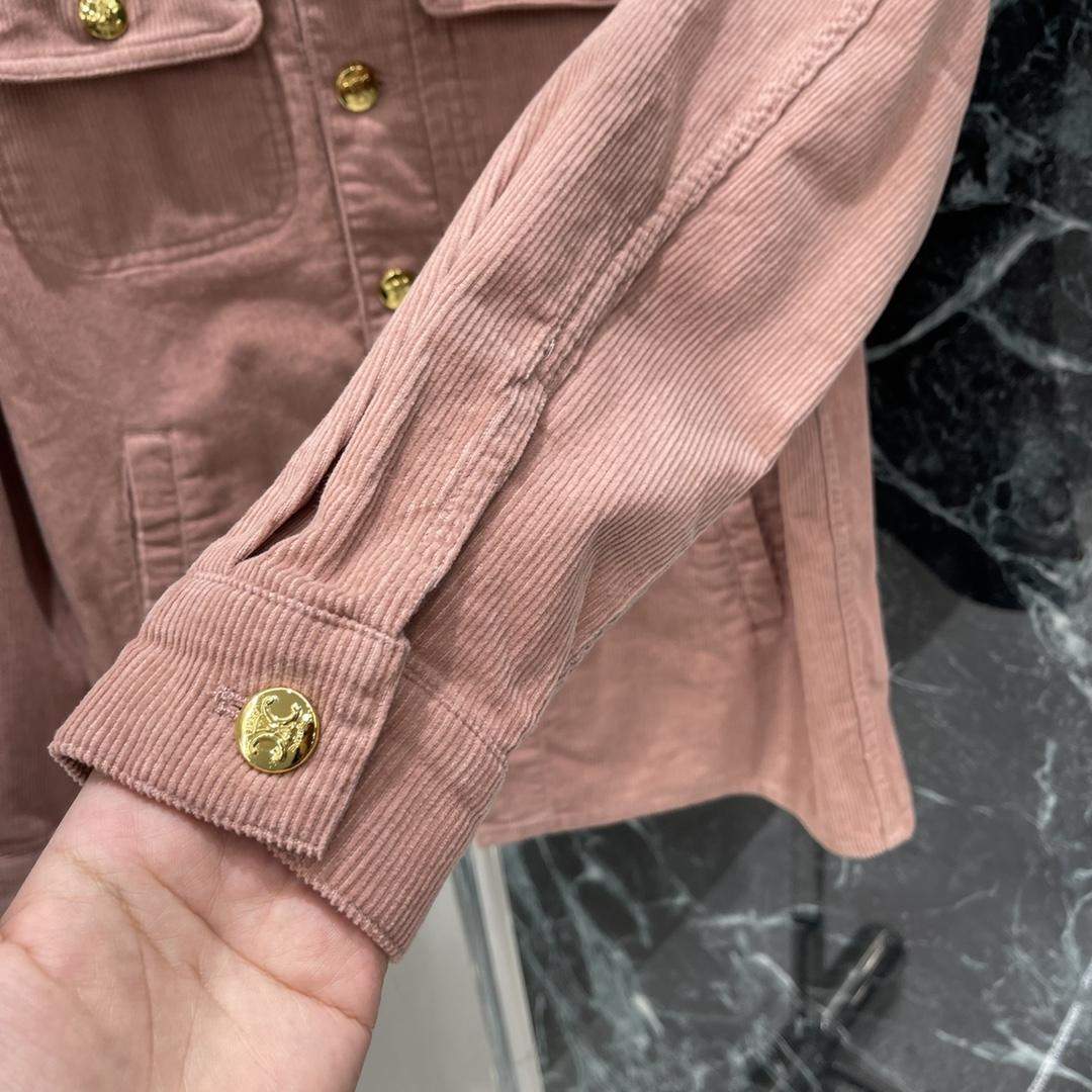 Luxury Replica Celine Car Coat Jacket In Corduroy - Image 5