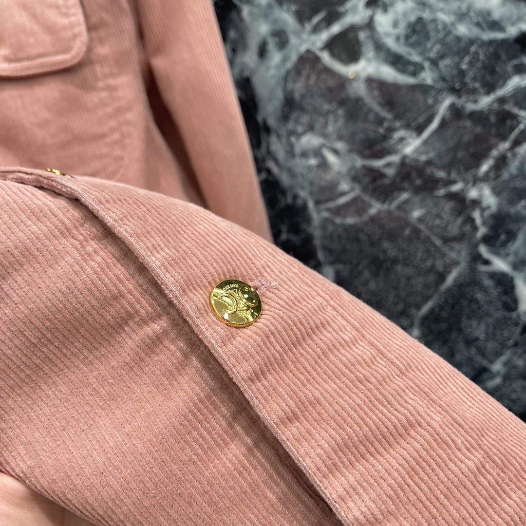 Luxury Replica Celine Car Coat Jacket In Corduroy - Image 6