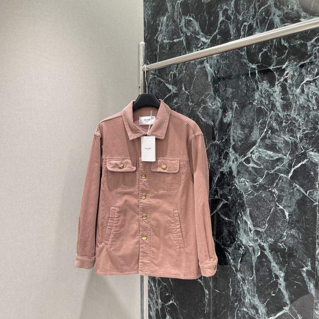 Luxury Replica Celine Car Coat Jacket In Corduroy