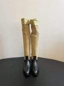 High-End Quality Suede Calfskin & Calfskin Thigh Replica Boots