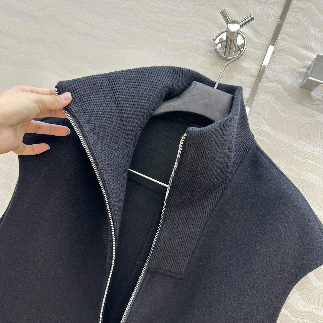 Luxury Hermes Cashmere Full-Zip Replica Vest - Image 4