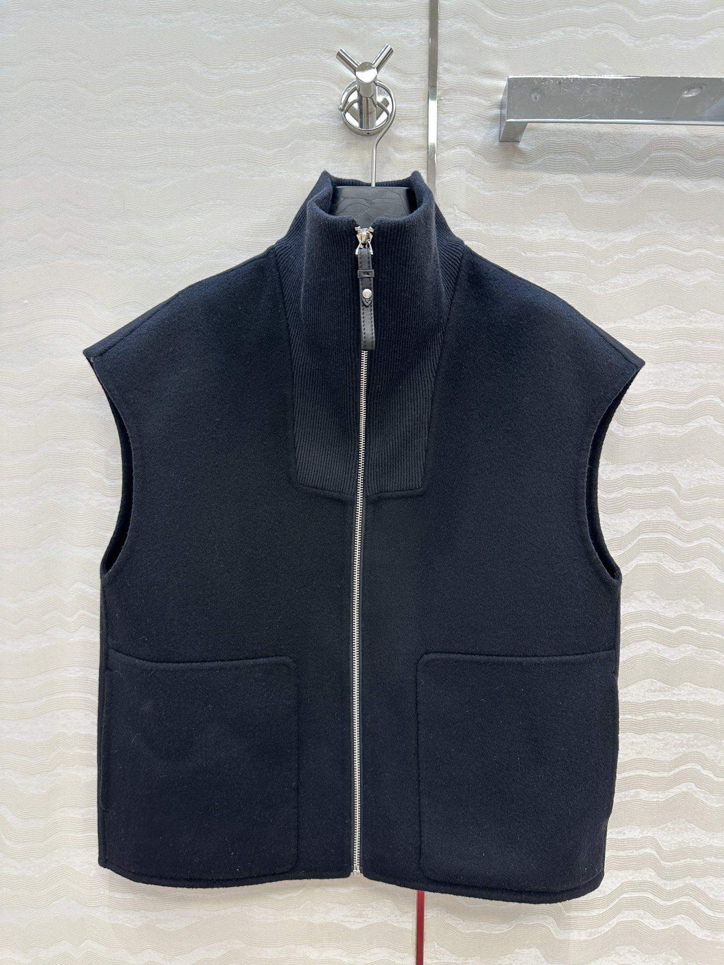Luxury Hermes Cashmere Full-Zip Replica Vest
