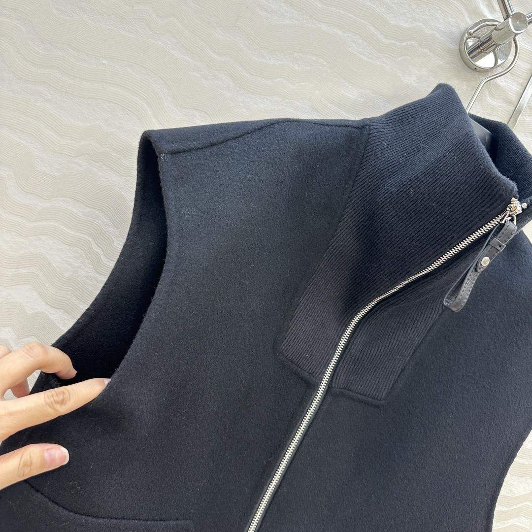 Luxury Hermes Cashmere Full-Zip Replica Vest - Image 6