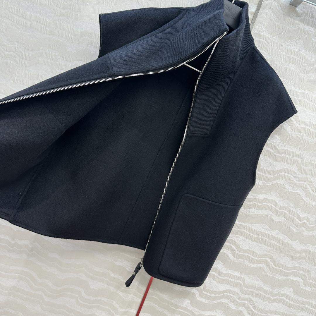 Luxury Hermes Cashmere Full-Zip Replica Vest - Image 7