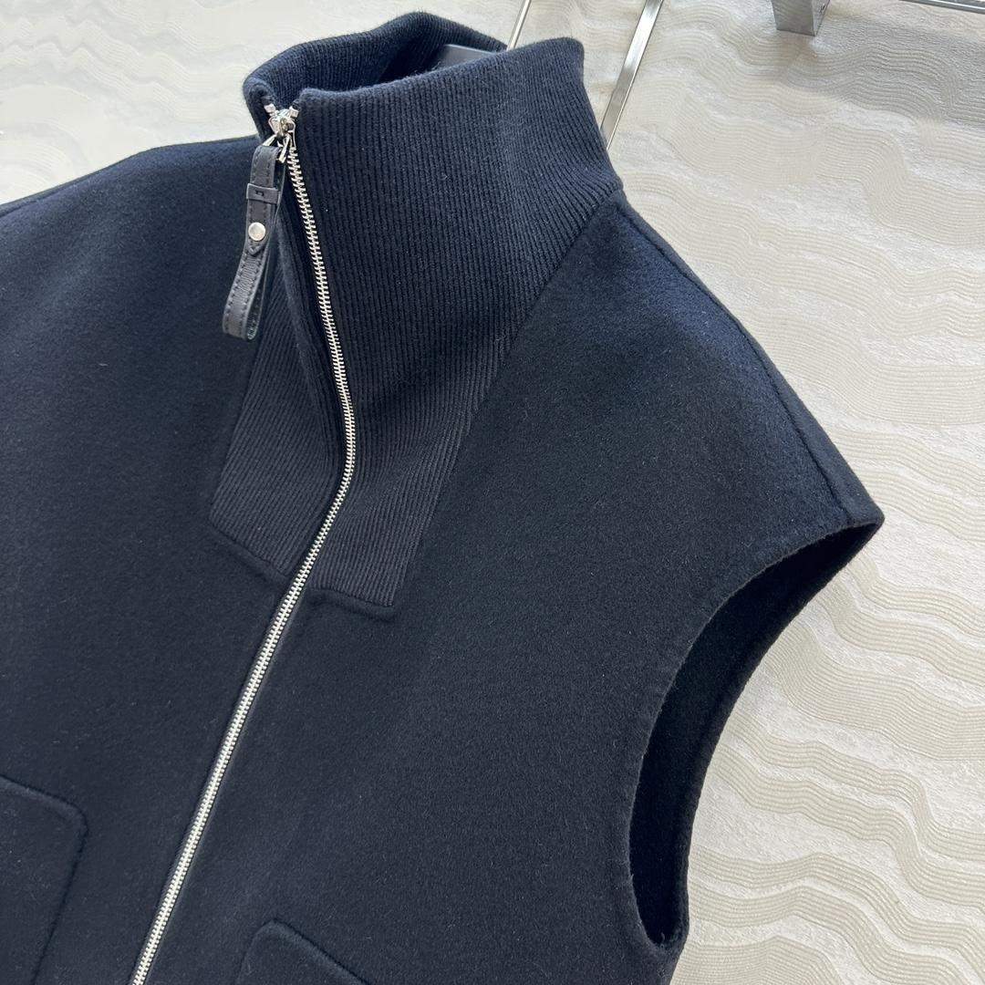 Luxury Hermes Cashmere Full-Zip Replica Vest - Image 5