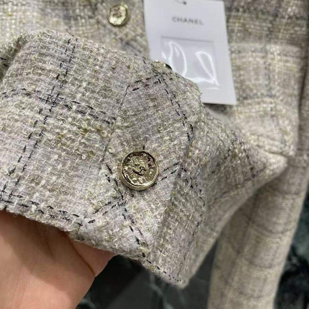 Exact Copy Wool & Cotton Tweed Replica Jacket - Image 6