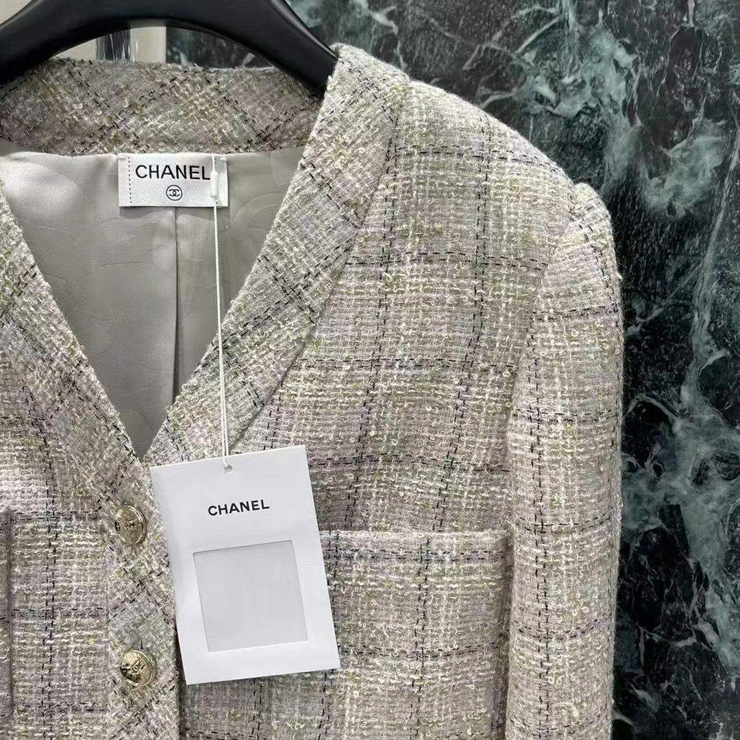 Exact Copy Wool & Cotton Tweed Replica Jacket - Image 4