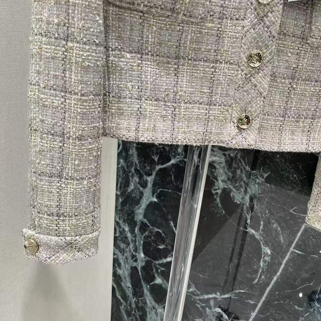 Exact Copy Wool & Cotton Tweed Replica Jacket - Image 5