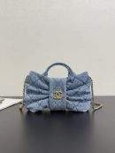 Top Grade Denim Mini Bow Replica Bag