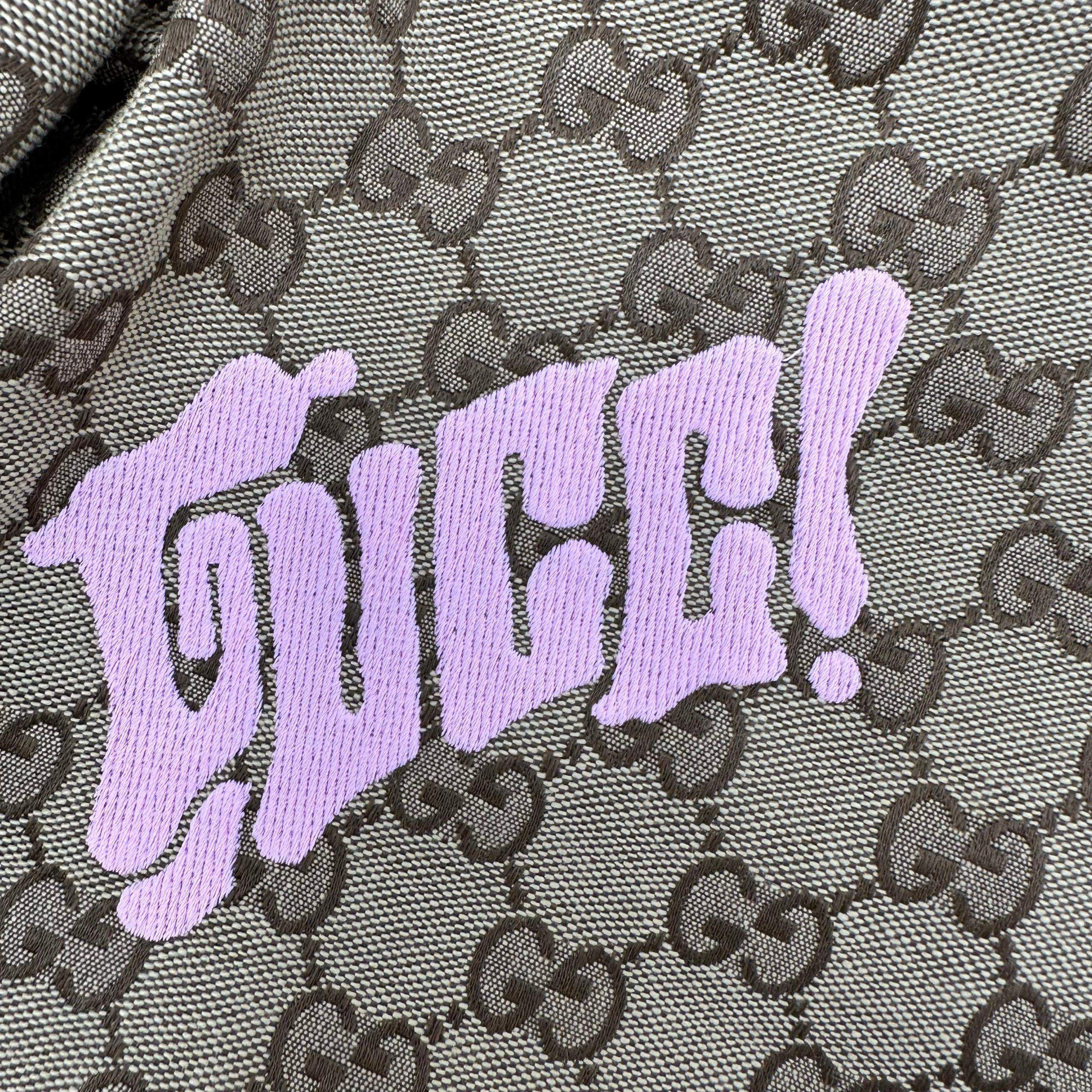 Shop Gucci Embroidered Canvas Linen Blend Replica Shorts - Image 6