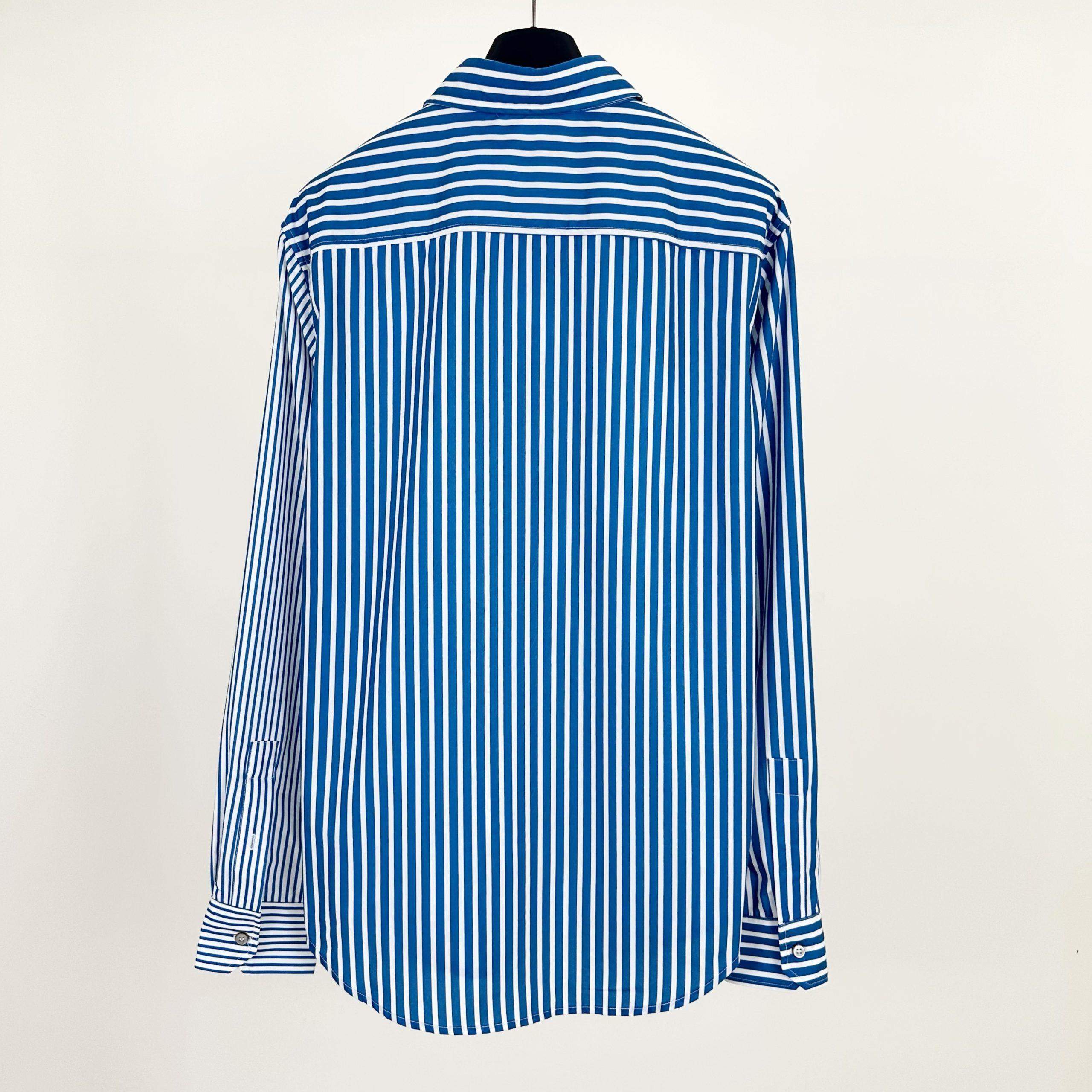 Luxury Louis Vuitton Monogram Patchwork Striped Replica Shirt - Image 2