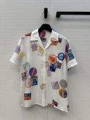 Copy Louis Vuitton Mahina Patch Short-Sleeved Replica Shirt