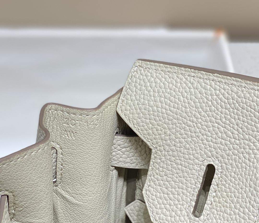 Hermes Birkin Platinum Togo Leather Replica Bag With Gold-Tone Metal 30 cm - Image 4