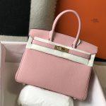 Hermes Birkin Platinum Togo Leather Replica Bag With Gold-Tone Metal 30 cm - Pink