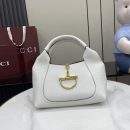 Shop Gucci Softbit Medium Replica Top Handle Bag - White