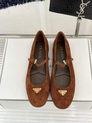 Luxury Prada Suede Replica Ballerinas
