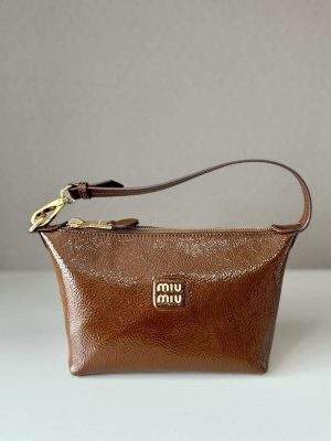 Luxury Miu Miu Naplak Patent Leather Replica Pouch