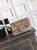 Copy Replica Flap Bag With Sequins & Gold-Tone Metal