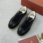 Copy Loro Piana Sea Tennis Walk Replica Sneaker - Black