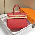 Hermes Birkin Platinum Togo Leather Replica Bag With Gold-Tone Metal 30 cm - Red
