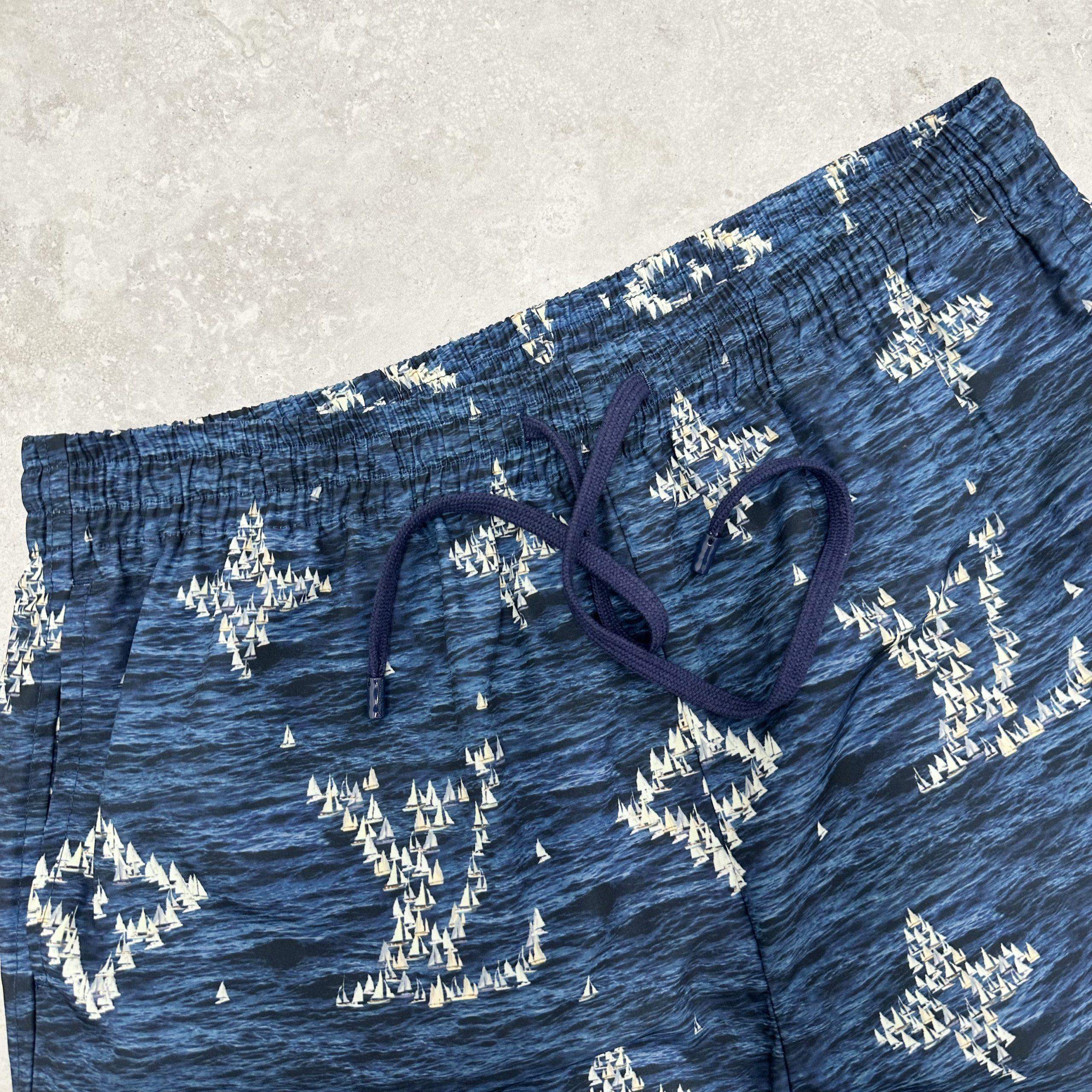 Copy Louis Vuitton Printed Monogram Replica Swim Shorts - Image 3