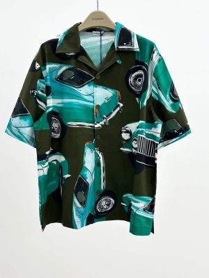 Copy Burberry Relaxed Fit Car Cotton Poplin Replica Shirt