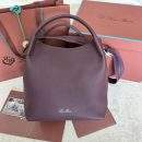 Best Loro Piana Large Bale Replica Bag - Burgundy