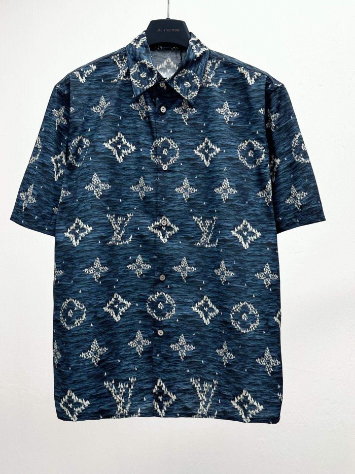 Shop Printed Monogram Short-Sleeved Replica Shirt