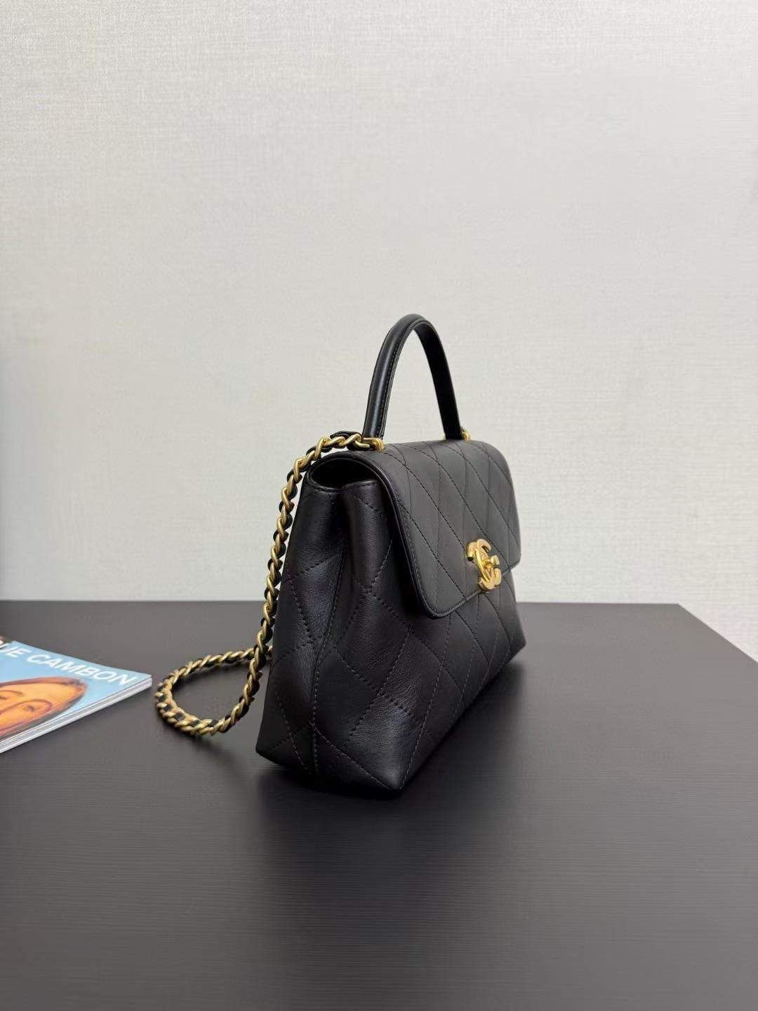 Copy Large Replica Flap Bag With Top Handle - Image 3