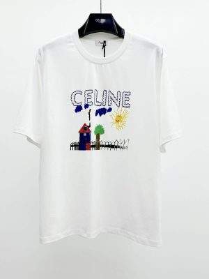 Premium Celine Regular Replica T-Shirt In Cotton Jersey