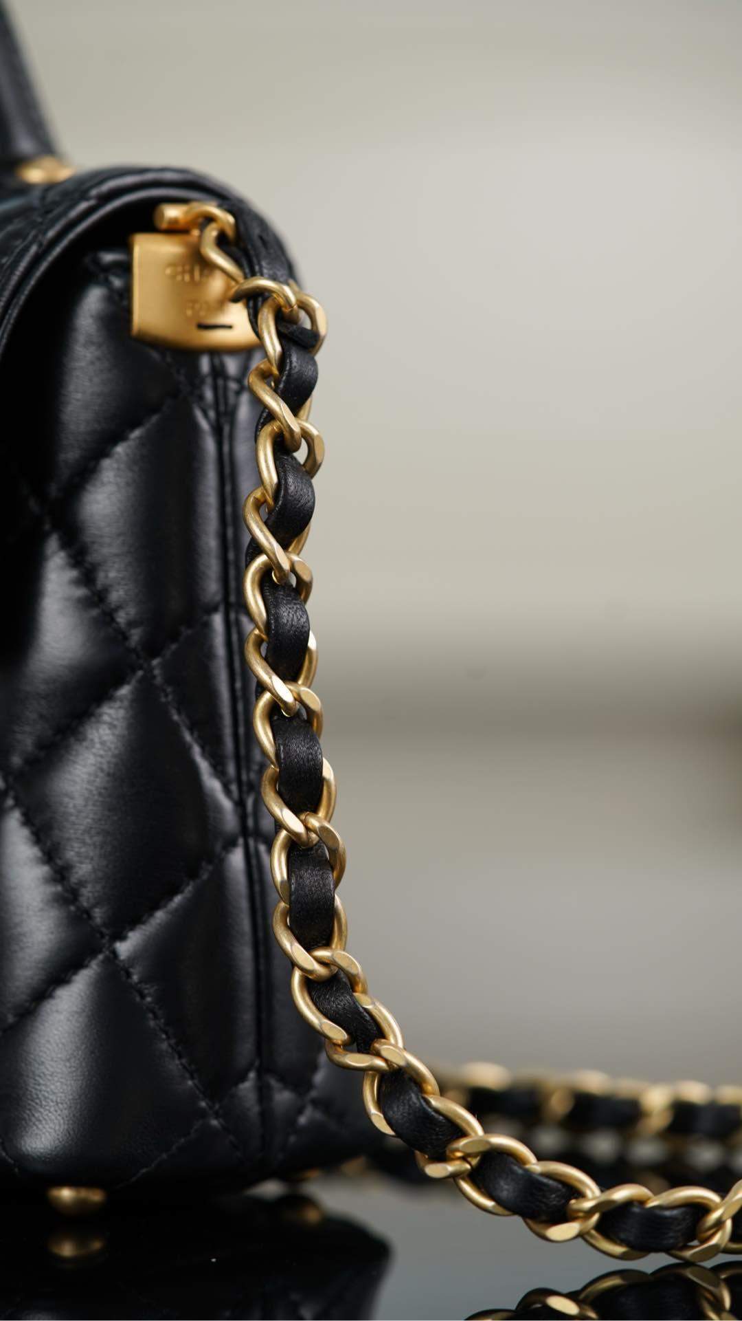 Shop Small Replica Flap Bag With Top Handle - Image 17