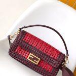 Luxury Fendi Bicolor Braided Baguette Replica Bag