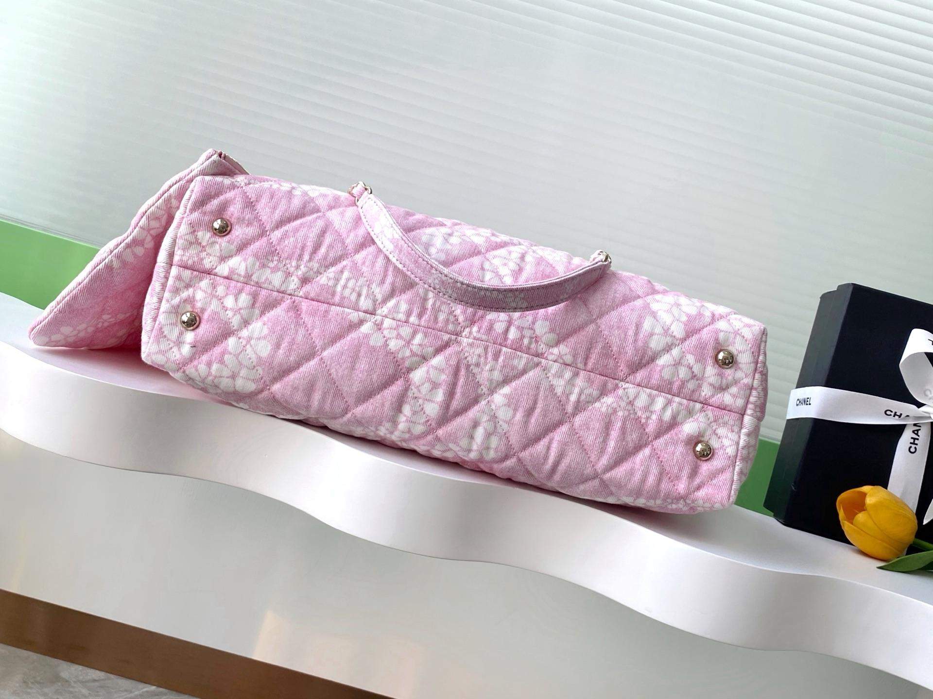 Luxury Printed Denim Replica Shopping Bag - Image 4