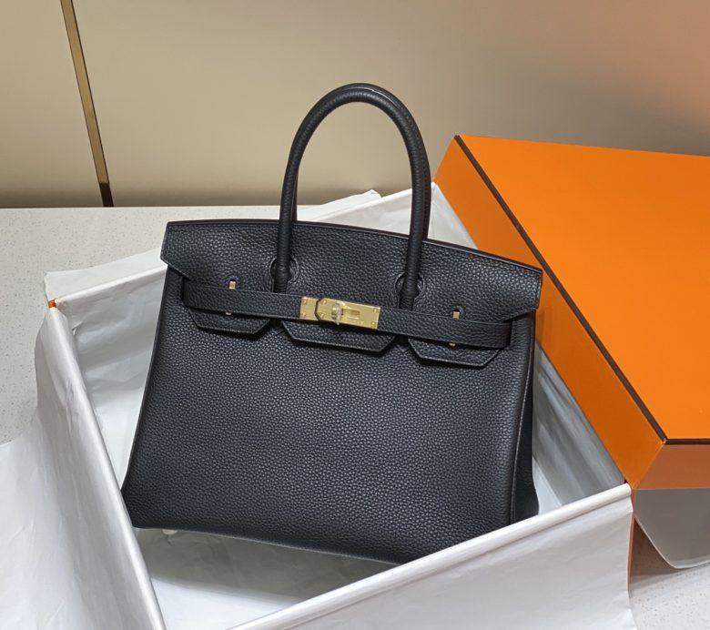 Hermes Birkin Platinum Togo Leather Replica Bag With Gold-Tone Metal 35 cm - Image 3