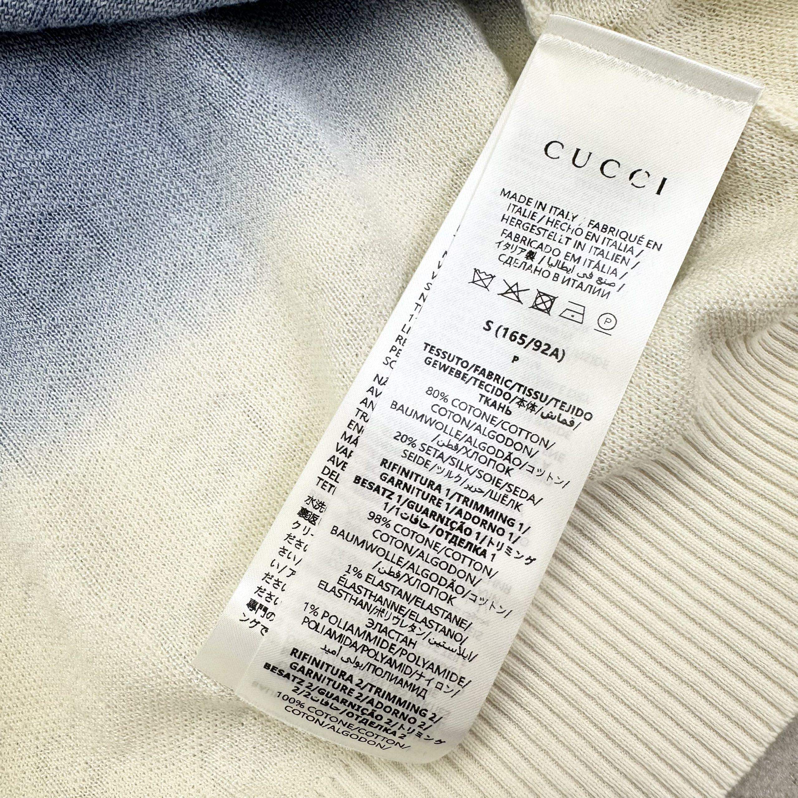 Luxury Gucci GG Cotton Knit Jacquard Replica Polo Shirt - Image 8