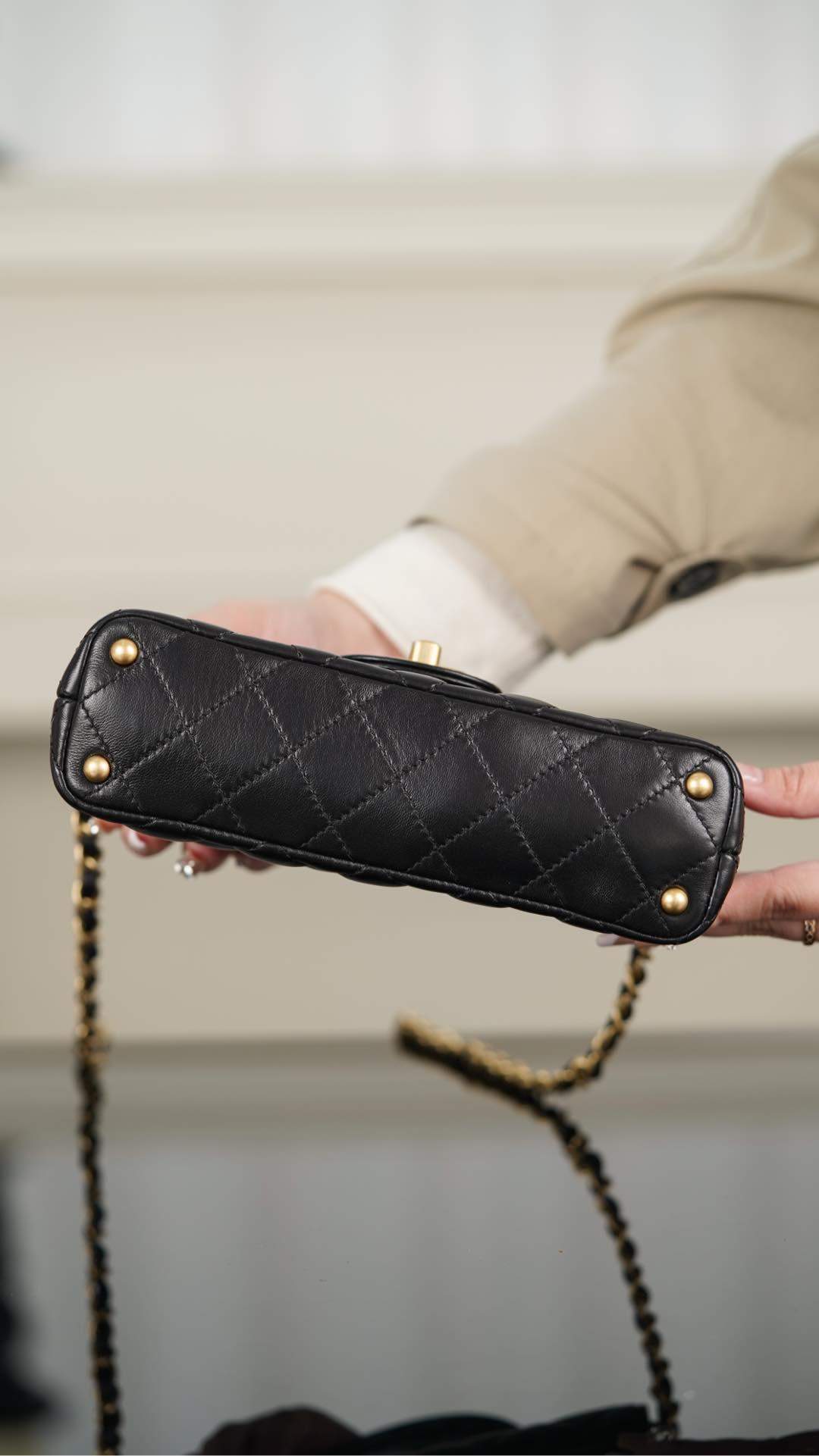 Shop Small Replica Flap Bag With Top Handle - Image 8